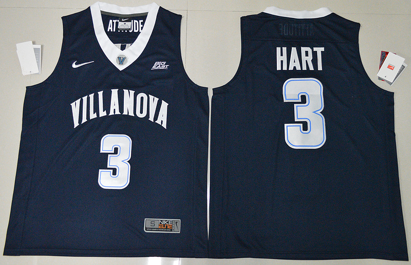2017 NBA NCAA Villanova Wildcats #3 Josh Hart Navy Blue College Basketball Jersey->->NCAA Jersey